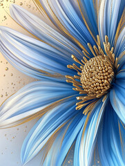 lily on a blue background