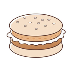 hamburger patty icon, hamburger patty vector illustration-simple illustration of hamburger patty, perfect for hamburger patty logos and icons
