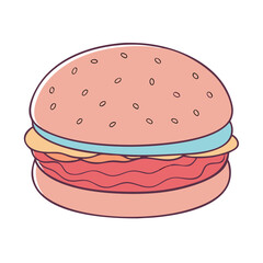 hamburger patty icon, hamburger patty vector illustration-simple illustration of hamburger patty, perfect for hamburger patty logos and icons