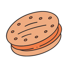 hamburger patty icon, hamburger patty vector illustration-simple illustration of hamburger patty, perfect for hamburger patty logos and icons