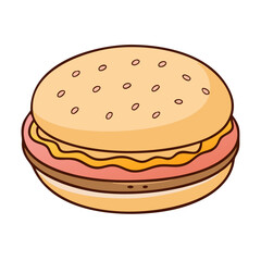 hamburger patty icon, hamburger patty vector illustration-simple illustration of hamburger patty, perfect for hamburger patty logos and icons