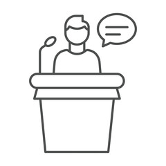 Speech  thinline icon , vector, pixel perfect, illustrator file 
 