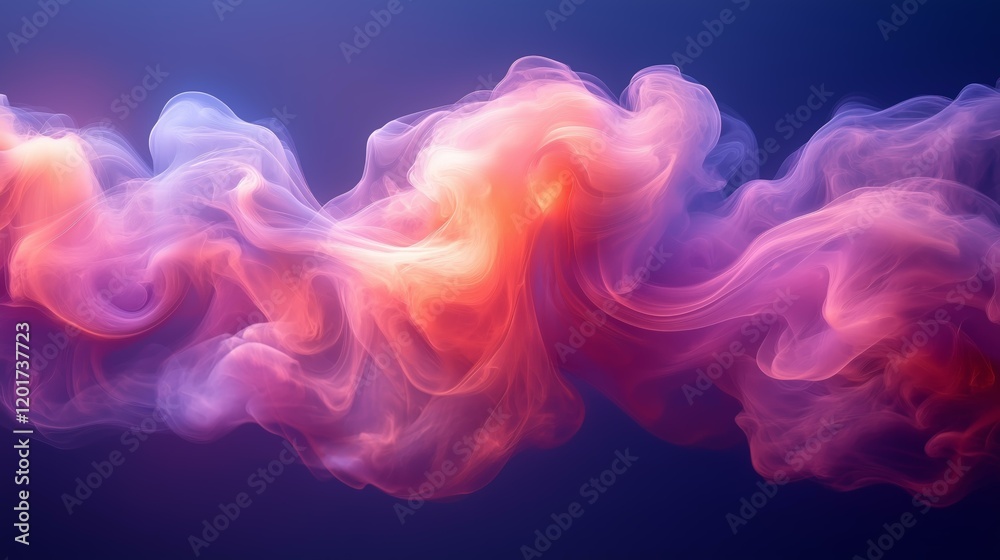 Canvas Prints colorful abstract smoke swirls creating a mesmerizing and dreamy atmosphere