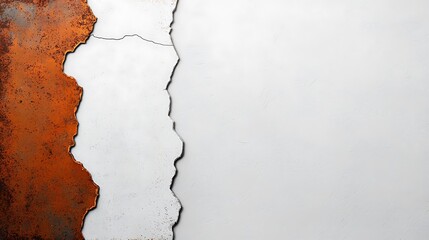 Obraz premium An illustration of the effects of oxidation by contrasting a historic and fresh metal object