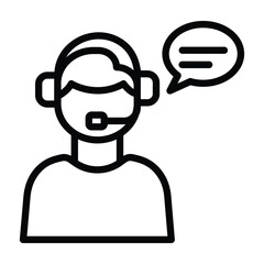 Client supportline icon , vector, pixel perfect, illustrator file 
 