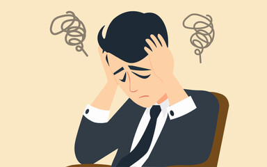 businessman with headache
