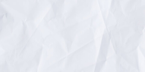 White clean crumpled paper background. Horizontal crumpled empty paper template for posters and banners. Vector illustration