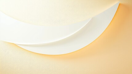 Soft textured paper background in warm tones, featuring curved white shapes that create serene and modern aesthetic. Ideal for design projects and creative presentations