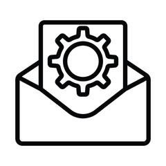 Email Settings  line icon , vector, pixel perfect, illustrator file 
