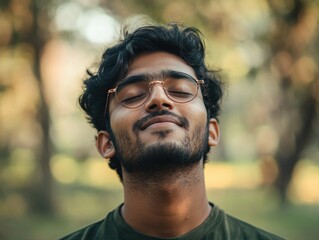 Fototapeta premium Serene Expression of Youthful Optimism