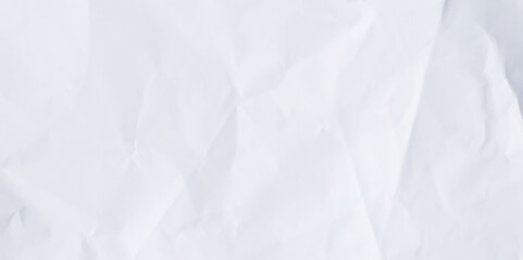 White clean crumpled paper background. Horizontal crumpled empty paper template for posters and banners. Vector illustration