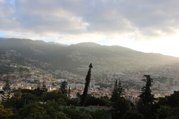 Naklejka premium Paisaje del pueblo de Madeira