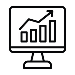 Online Analysis line icon , vector, pixel perfect, illustrator file 
