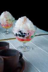 ice cream with  fruit