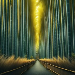 Bamboo Tall vertical bamboo stalks