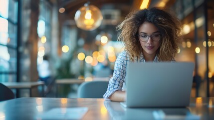  Business professionals working on laptops in a clean, modern workspace, emphasizing productivity and global connectivity.