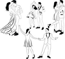 couple dancing silhouette