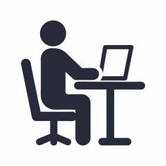 Office Worker Desk Vector Illustration.