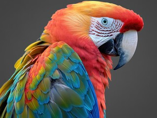 Obraz premium Vivid Parrot Portrait