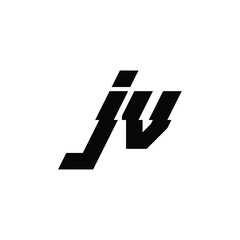 JV monogram logo design letter text name symbol monochrome logotype alphabet character simple logo