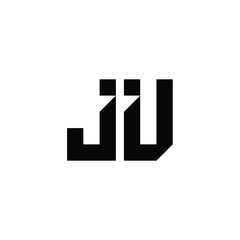 Obraz premium JV monogram logo design letter text name symbol monochrome logotype alphabet character simple logo