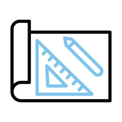 Draft Tools Color line icon , vector, pixel perfect, illustrator file 
