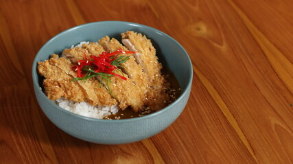 ricebowl with chicken katsu