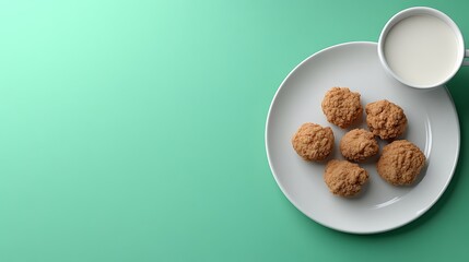 Sweet treats and milk a delightful morning snack