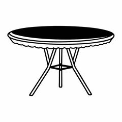 table isolated on white