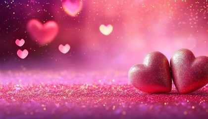 Fototapeta premium Valentine’s Day Love-Themed Stock Image Collection - Hearts, Balloons, Romantic Designs, Red and Pink Aesthetics, Perfect for Cards, Decorations, Marketing, and Creative Valentine Projects
