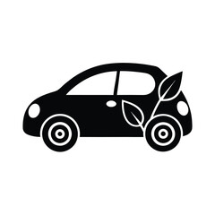Obraz premium Eco-Friendly Electric Car. Flat Vector 