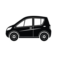 Obraz premium Sleek Electric Vehicle Silhouette. Modern Design 