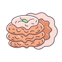 apple fritter icon, apple fritter vector illustration-simple illustration of apple fritter, perfect for apple fritter logos and icons