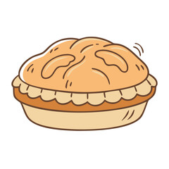 apple pie icon, apple pie vector illustration-simple illustration of apple pie, perfect for apple pie logos and icons