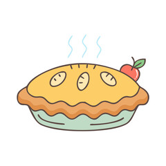 apple pie icon, apple pie vector illustration-simple illustration of apple pie, perfect for apple pie logos and icons