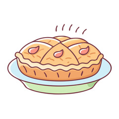 apple pie icon, apple pie vector illustration-simple illustration of apple pie, perfect for apple pie logos and icons