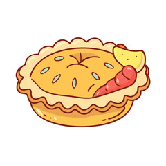 apple pie icon, apple pie vector illustration-simple illustration of apple pie, perfect for apple pie logos and icons