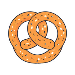 baked pretzel icon, baked pretzel vector illustration-simple illustration of baked pretzel, perfect for baked pretzel logos and icons