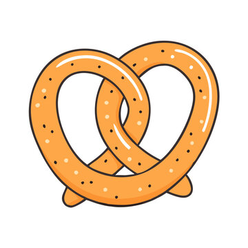 recommend clip art: baked pretzel icon, baked pretzel vector illustration-simple illustration of baked pretzel, perfect for baked pretzel logos and icons