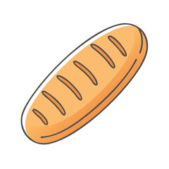 bread loaf icon, bread loaf vector illustration-simple illustration of bread loaf, perfect for bread loaf logos and icons