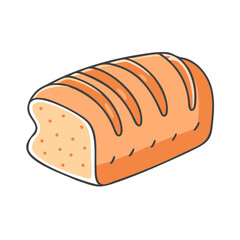 bread loaf icon, bread loaf vector illustration-simple illustration of bread loaf, perfect for bread loaf logos and icons