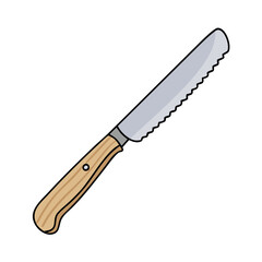 bread knife icon, bread knife vector illustration-simple illustration of bread knife, perfect for bread knife logos and icons