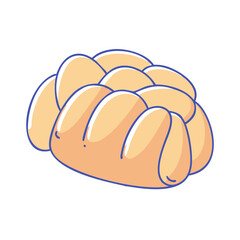 brioche bun icon, brioche bun vector illustration-simple illustration of brioche bun, perfect for brioche bun logos and icons
