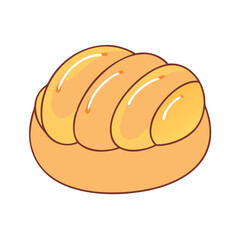 brioche bun icon, brioche bun vector illustration-simple illustration of brioche bun, perfect for brioche bun logos and icons