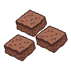 brownie squares icon, brownie squares vector illustration-simple illustration of brownie squares, perfect for brownie squares logos and icons