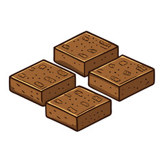 brownie squares icon, brownie squares vector illustration-simple illustration of brownie squares, perfect for brownie squares logos and icons