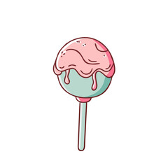 cake pop icon, cake pop vector illustration-simple illustration of cake pop, perfect for cake pop logos and icons
