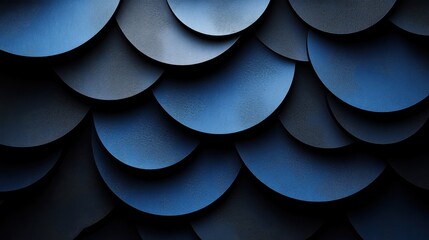 blue Background with Minimal Circular Shapes for Design, Banner Template. White Space in the Center for Text, Abstract Geometric Wallpaper with Copy Space for Modern and Clean Visuals.