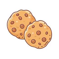 chocolate chip cookies icon, chocolate chip cookies vector illustration-simple illustration of chocolate chip cookies, perfect for chocolate chip cookies logos and icons