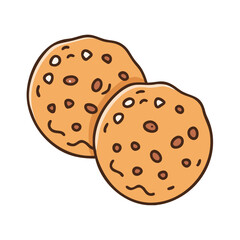 chocolate chip cookies icon, chocolate chip cookies vector illustration-simple illustration of chocolate chip cookies, perfect for chocolate chip cookies logos and icons